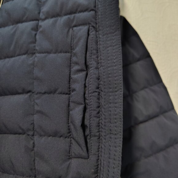 DKNY Jacket Navy Blue - Attached Hood - Attached Inner Vest with Zipper - Small - Picture 2 of 6